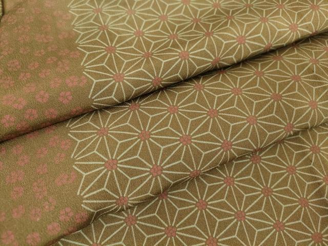 平和屋着物▽上質な小紋 単衣 麻の葉文 正絹 逸品 DAAV5314az