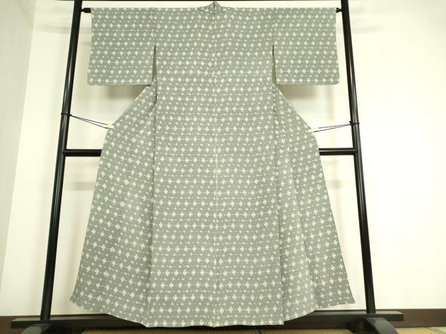 平和屋着物▽上質な小紋 単衣 燕絣 正絹 逸品 DAAV5315az