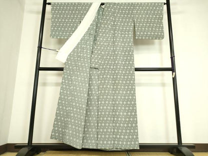 平和屋着物▽上質な小紋 単衣 燕絣 正絹 逸品 DAAV5315az