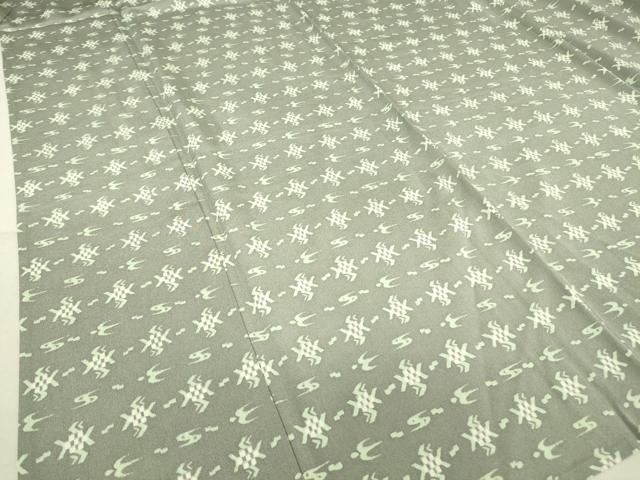 平和屋着物▽上質な小紋 単衣 燕絣 正絹 逸品 DAAV5315az