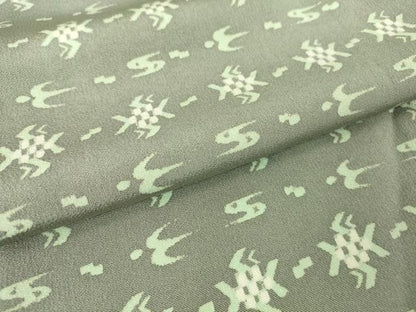 平和屋着物▽上質な小紋 単衣 燕絣 正絹 逸品 DAAV5315az