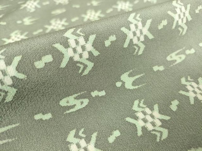 平和屋着物▽上質な小紋 単衣 燕絣 正絹 逸品 DAAV5315az