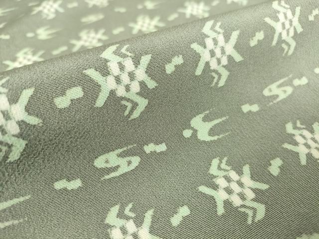 平和屋着物▽上質な小紋 単衣 燕絣 正絹 逸品 DAAV5315az