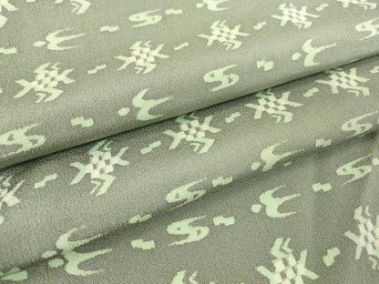 平和屋着物▽上質な小紋 単衣 燕絣 正絹 逸品 DAAV5315az