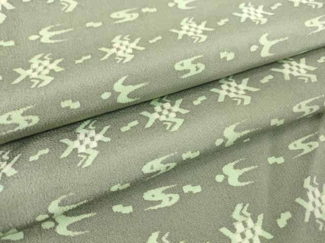 平和屋着物▽上質な小紋 単衣 燕絣 正絹 逸品 DAAV5315az