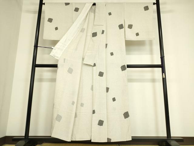 平和屋着物▽上質な小紋 単衣 破れ色紙文 正絹 逸品 DAAV5316az
