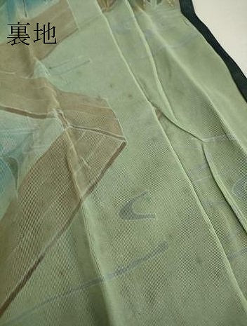 平和屋着物▽訪問着 無双 紗袷 紗×紗 渡橋花文 杜若 金彩 正絹 逸品DAAV5318az