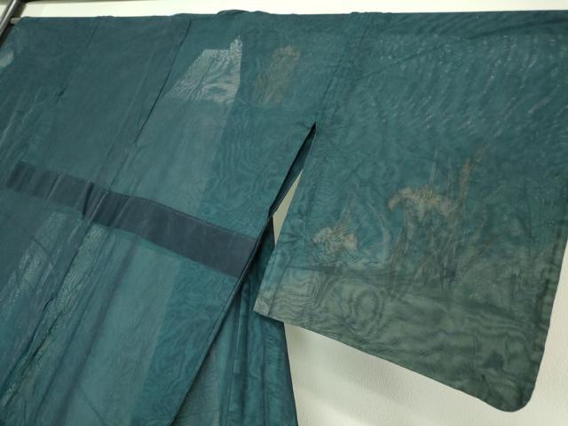 平和屋着物▽訪問着 無双 紗袷 紗×紗 渡橋花文 杜若 金彩 正絹 逸品DAAV5318az
