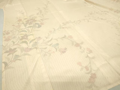 平和屋着物▽訪問着 無双 紗袷 紗×紗 草花文 正絹 逸品 DAAV5319az