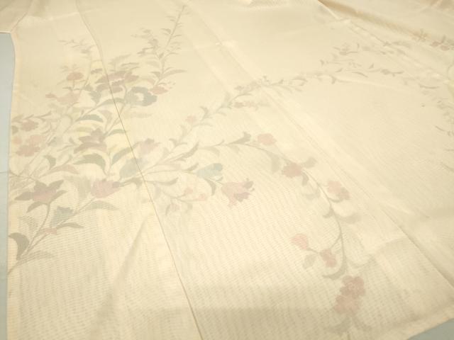 平和屋着物▽訪問着 無双 紗袷 紗×紗 草花文 正絹 逸品 DAAV5319az