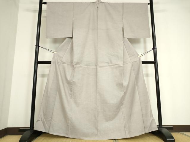 平和屋着物▽結城紬 単衣 鴇鼠色 正絹 逸品 DAAV5323az