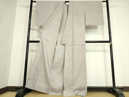 平和屋着物▽結城紬 単衣 鴇鼠色 正絹 逸品 DAAV5323az