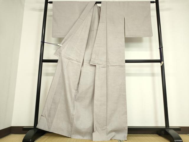 平和屋着物▽結城紬 単衣 鴇鼠色 正絹 逸品 DAAV5323az