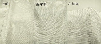 平和屋着物▽男性　紬　単衣　亀甲柄　100亀甲　正絹　逸品　DAAV5324az