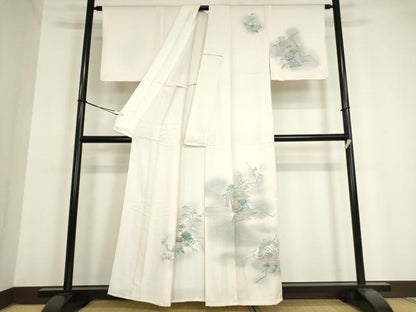 平和屋着物▽訪問着 単衣 誰が袖花文 暈し染め 正絹 逸品 DAAV5326az