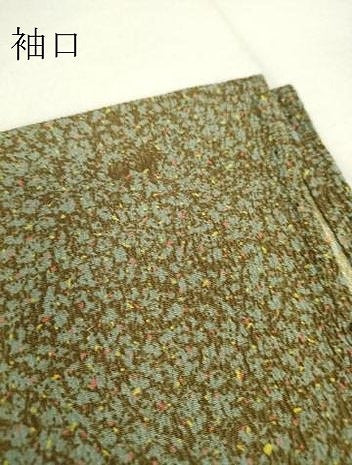 平和屋着物▽上質な小紋　単衣　舞花文　正絹　逸品　DAAV5327az