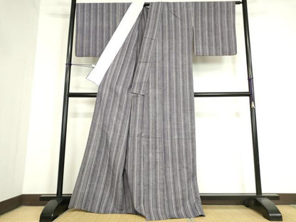 平和屋着物▽小紋　単衣　花間道　綿　DAAV5334az