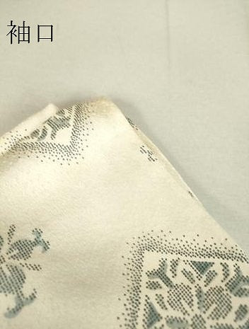 平和屋着物▽上質な小紋 単衣 菱花文 正絹 逸品 DAAV5338az