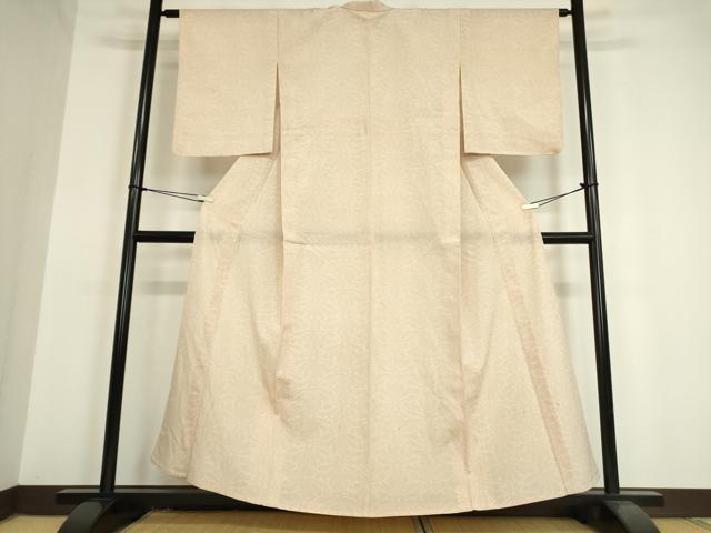 平和屋着物▽本塩沢 単衣 花尽くし 110亀甲 正絹 逸品 DAAV5342az