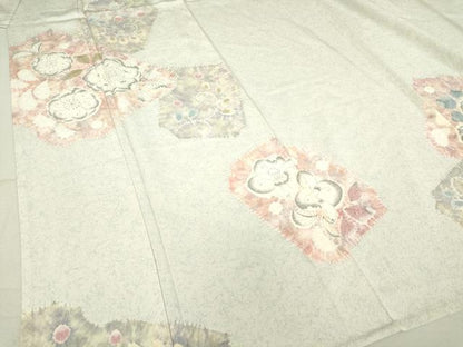 平和屋着物▽訪問着 単衣 辻が花 絞り 正絹 逸品 未使用 DAAV5343az