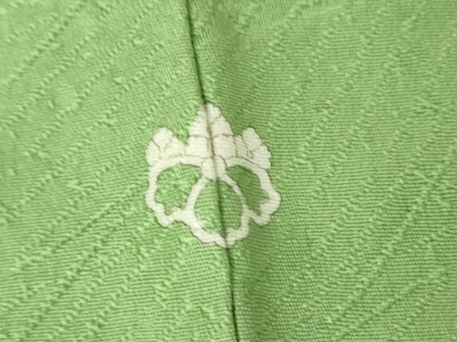 平和屋着物▽上質な色無地 単衣 流水地紋 柳染色 正絹 逸品 DAAV5347az