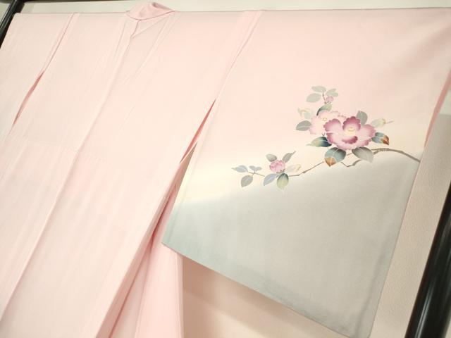 平和屋着物▽訪問着 単衣 友禅 枝花文 暈し染め 正絹 逸品 DAAV5353az