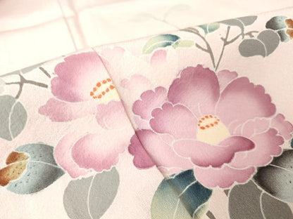 平和屋着物▽訪問着 単衣 友禅 枝花文 暈し染め 正絹 逸品 DAAV5353az