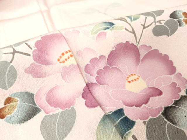 平和屋着物▽訪問着 単衣 友禅 枝花文 暈し染め 正絹 逸品 DAAV5353az