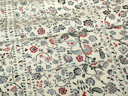 平和屋着物▽上質な小紋 単衣 更紗花間道 正絹 逸品 DAAV5361az