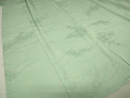 平和屋着物▽上質な色無地 単衣 草葉地紋 裏葉柳色 正絹 逸品 DAAV5364az