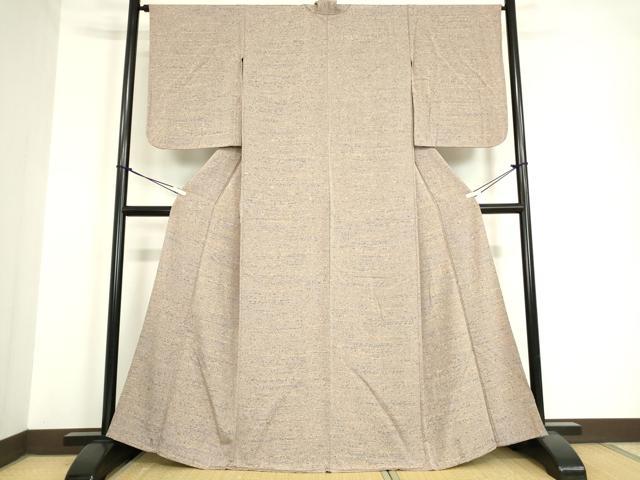 平和屋着物▽上質な小紋 単衣 霞文 正絹 逸品 DAAV5366az