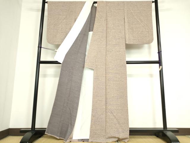 平和屋着物▽上質な小紋 単衣 霞文 正絹 逸品 DAAV5366az