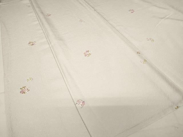 平和屋着物▽上質な小紋　単衣　花丸文　正絹　逸品　DAAV5367az