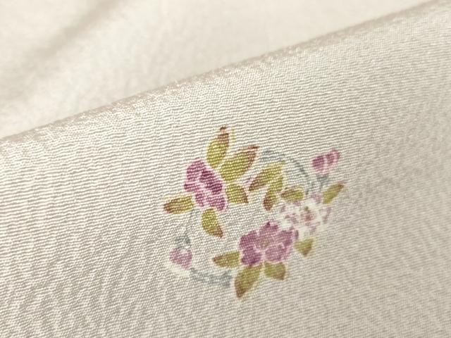 平和屋着物▽上質な小紋　単衣　花丸文　正絹　逸品　DAAV5367az