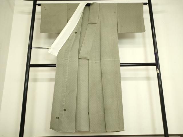 平和屋着物▽上質な小紋 単衣 菱花文 正絹 逸品 DAAV5369az