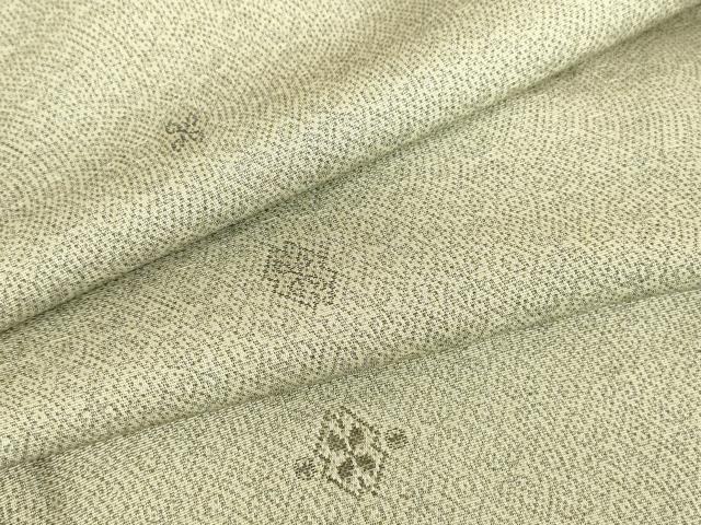 平和屋着物▽上質な小紋 単衣 菱花文 正絹 逸品 DAAV5369az