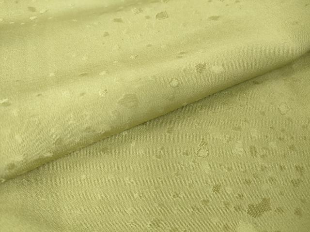 平和屋着物▽上質な色無地 単衣 箔散らし地紋 山葵色 正絹 逸品 DAAV5372az