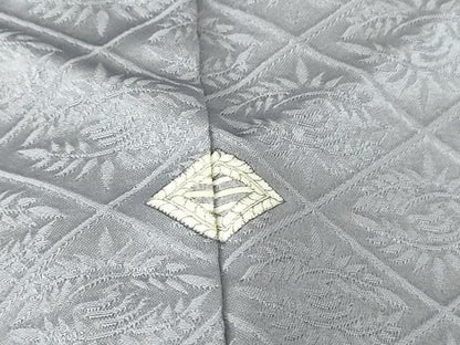 平和屋着物▽上質な色無地　単衣　菱花地紋　淡藤色　正絹　逸品　未使用　DAAV5375az
