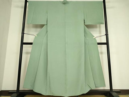 平和屋着物▽上質な色無地 単衣 薄青色 ますいわ屋扱い 正絹 逸品 DAAV5376az
