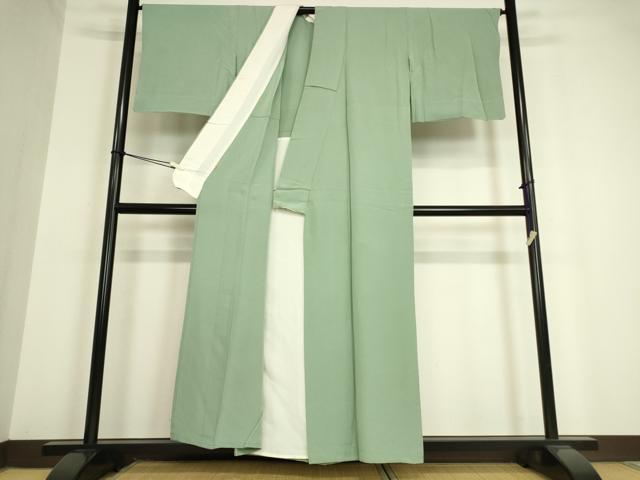 平和屋着物▽上質な色無地 単衣 薄青色 ますいわ屋扱い 正絹 逸品 DAAV5376az