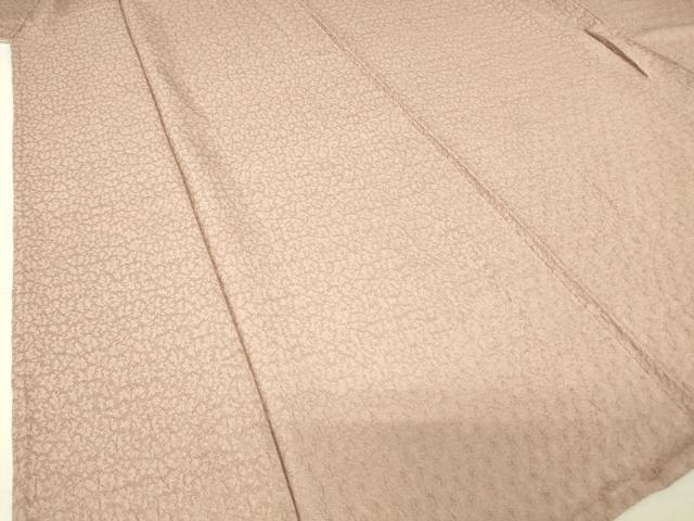 平和屋着物▽上質な色無地　単衣　小花地紋　梅鼠色　正絹　逸品　DAAV5378az