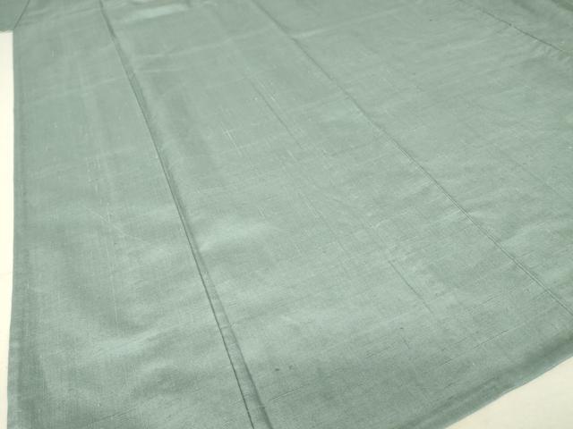 平和屋着物▽上質な紬 単衣 湊鼠色 正絹 逸品 DAAV5384az