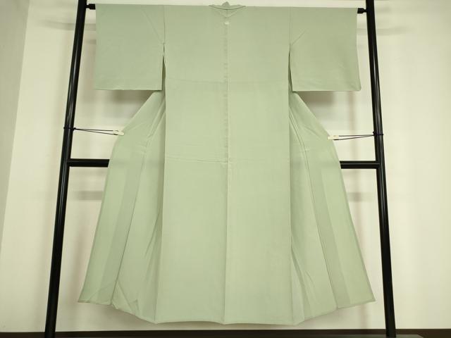 平和屋着物▽上質な色無地 単衣 柳鼠色 正絹 逸品 DAAV5392az