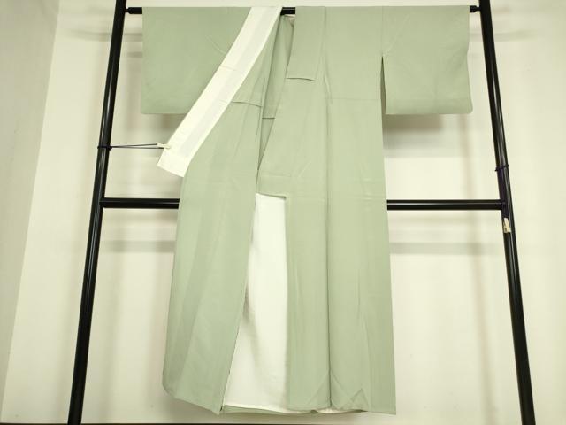 平和屋着物▽上質な色無地 単衣 柳鼠色 正絹 逸品 DAAV5392az