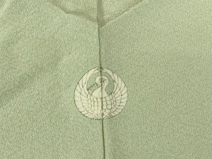 平和屋着物▽上質な色無地 単衣 柳鼠色 正絹 逸品 DAAV5392az