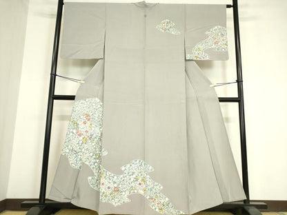 平和屋着物▽訪問着 単衣 辻が花 正絹 逸品 DAAV5397az