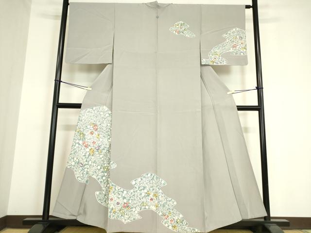 平和屋着物▽訪問着 単衣 辻が花 正絹 逸品 DAAV5397az