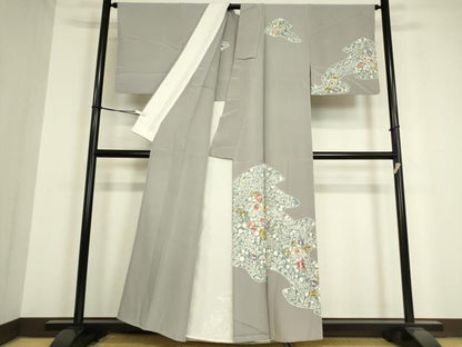 平和屋着物▽訪問着 単衣 辻が花 正絹 逸品 DAAV5397az