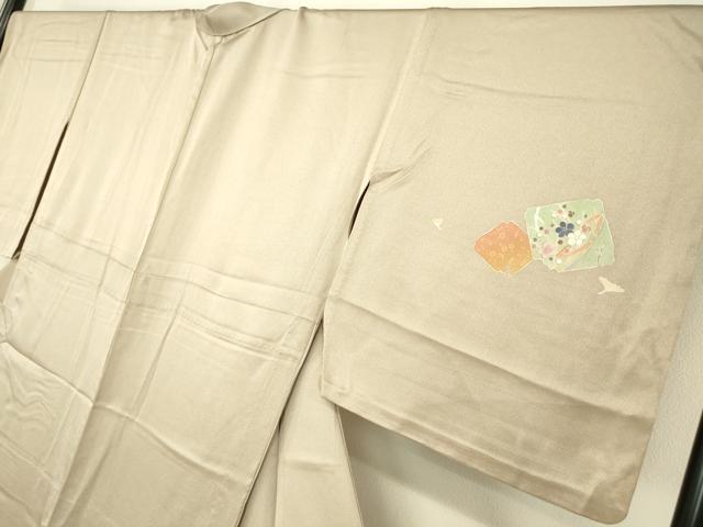 平和屋着物▽訪問着 単衣 刺繍 破れ色紙花文 暈し染め 金彩 正絹 逸品 DAAV5401az