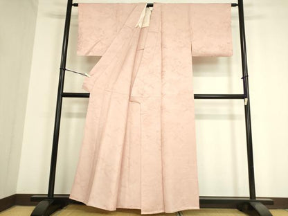 平和屋着物▽上質な色無地 単衣 短冊地紋 虹色 正絹 逸品 DAAV5408az